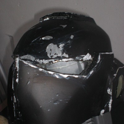 Erster Versuch des Helmes und noch nicht fertig.