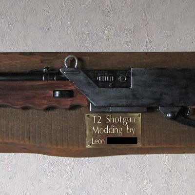 T2 Shotgun display blasted