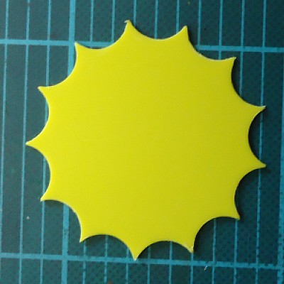 Ein Trommelstern, noch ohne Bohrung