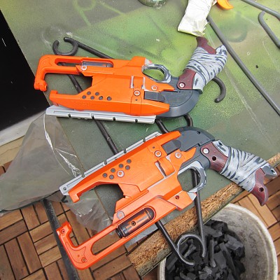 Hammershot mit durchsichtigem Haftgrund