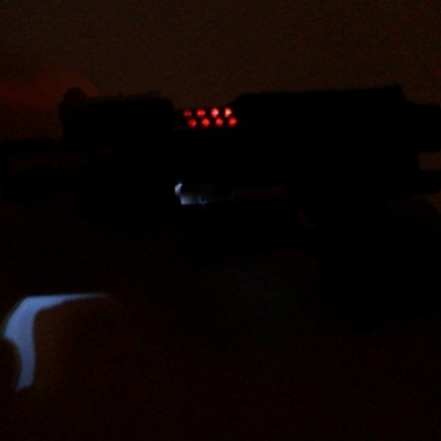 LED-Beleuchtung in Aktion. Leider habe ich das foto mit meiner kleinen Digicam etwas verwackelt, aber ich denke, man bekommt einen guten Eindruck ...