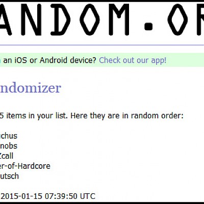 randomlist für den Wanderblaster