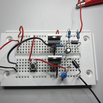 Schaltung aufgeräumt auf Steckplatine