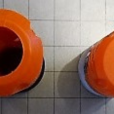 Die Schälldämpfer Verlängerungen im Vergleich von Vorn.