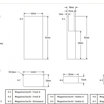MAC Snap - Magazinschacht - Teile