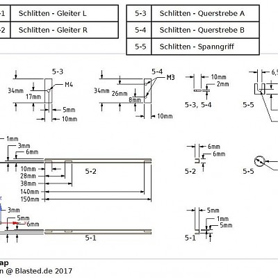 MAC Snap - Schlitten - Teile