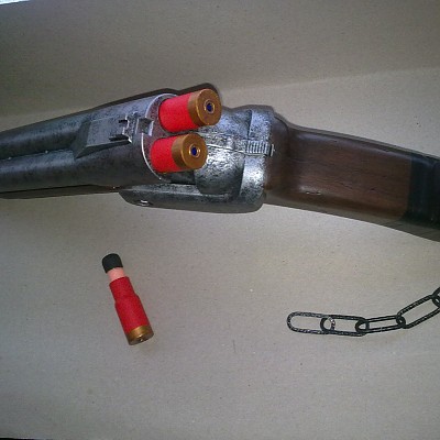 Boomstick von oben mit Hülsen