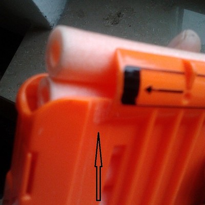 Weggefeilte Nase auf der Rückseite