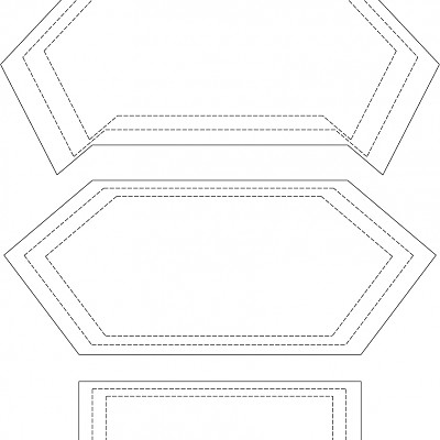 Brust-/Bauchteil für Filz-Pad für selbstgenähtes Dart-Tag-Shirt.
Ausdruck auf A3