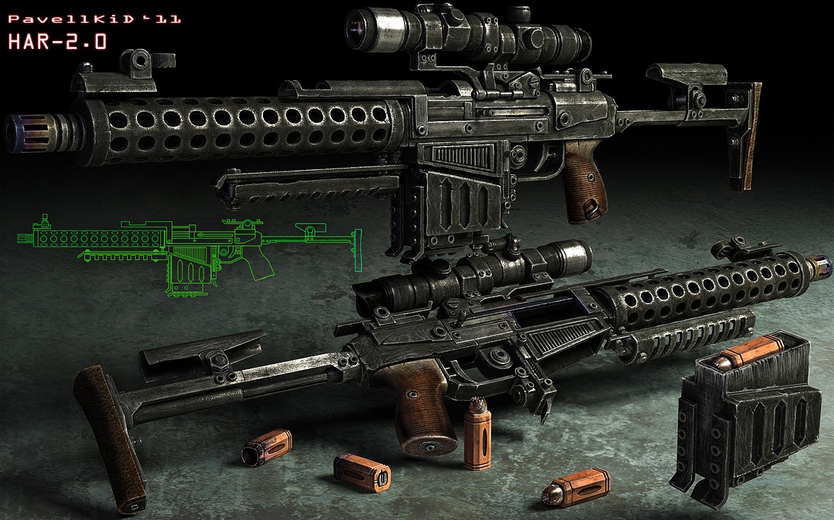 1176x734 10641 Heavy assault rifle v2 0 2d sci fi weapon rifle picture image digital art