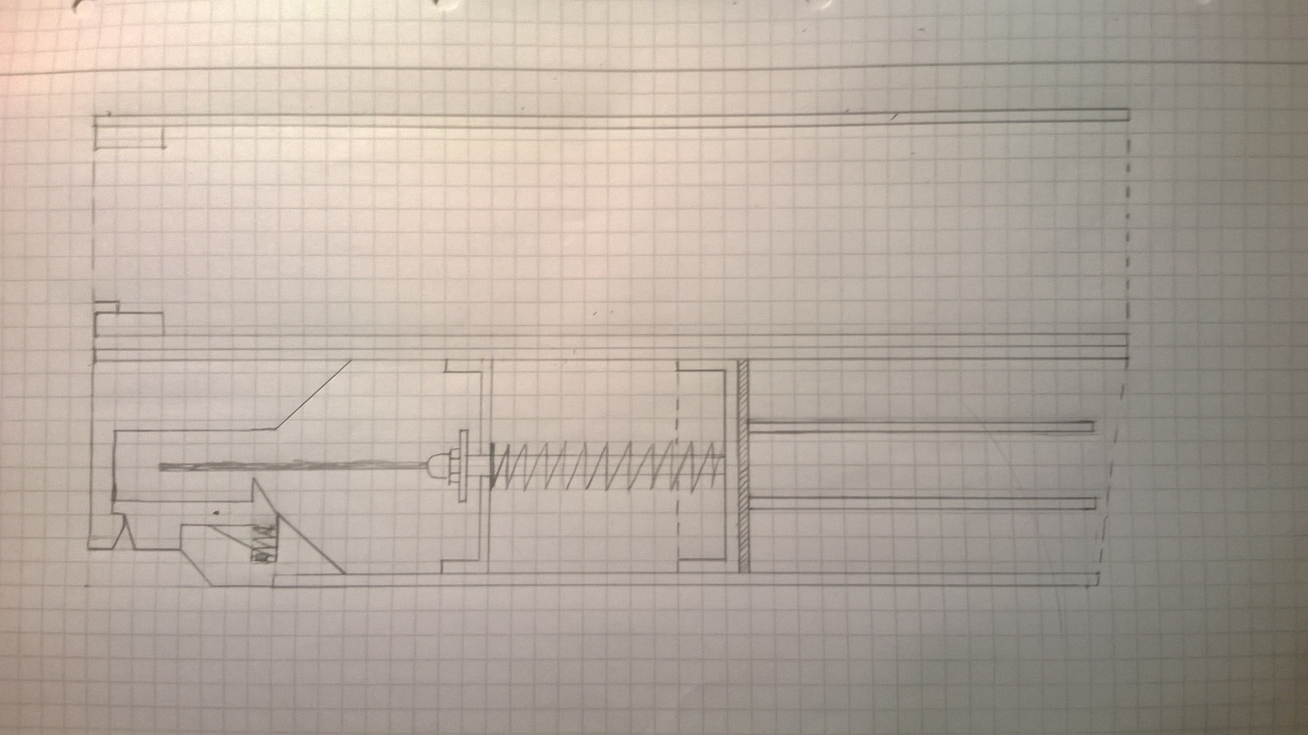 Das ist der Ungefähre Blasterlauf, ich schätze das der aber noch länger werden muss, da sonst das Volumen zu gering ist.