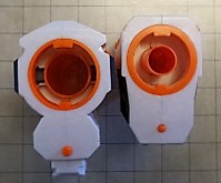 Dualrail am Anschlussende direkt auffallend der größere Innendurchmesser der Klonulus Laufverlängerungen.