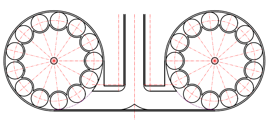 Eine grobe Zeichnung zur Besitmmung von Hauptmaßen und Anordnungen