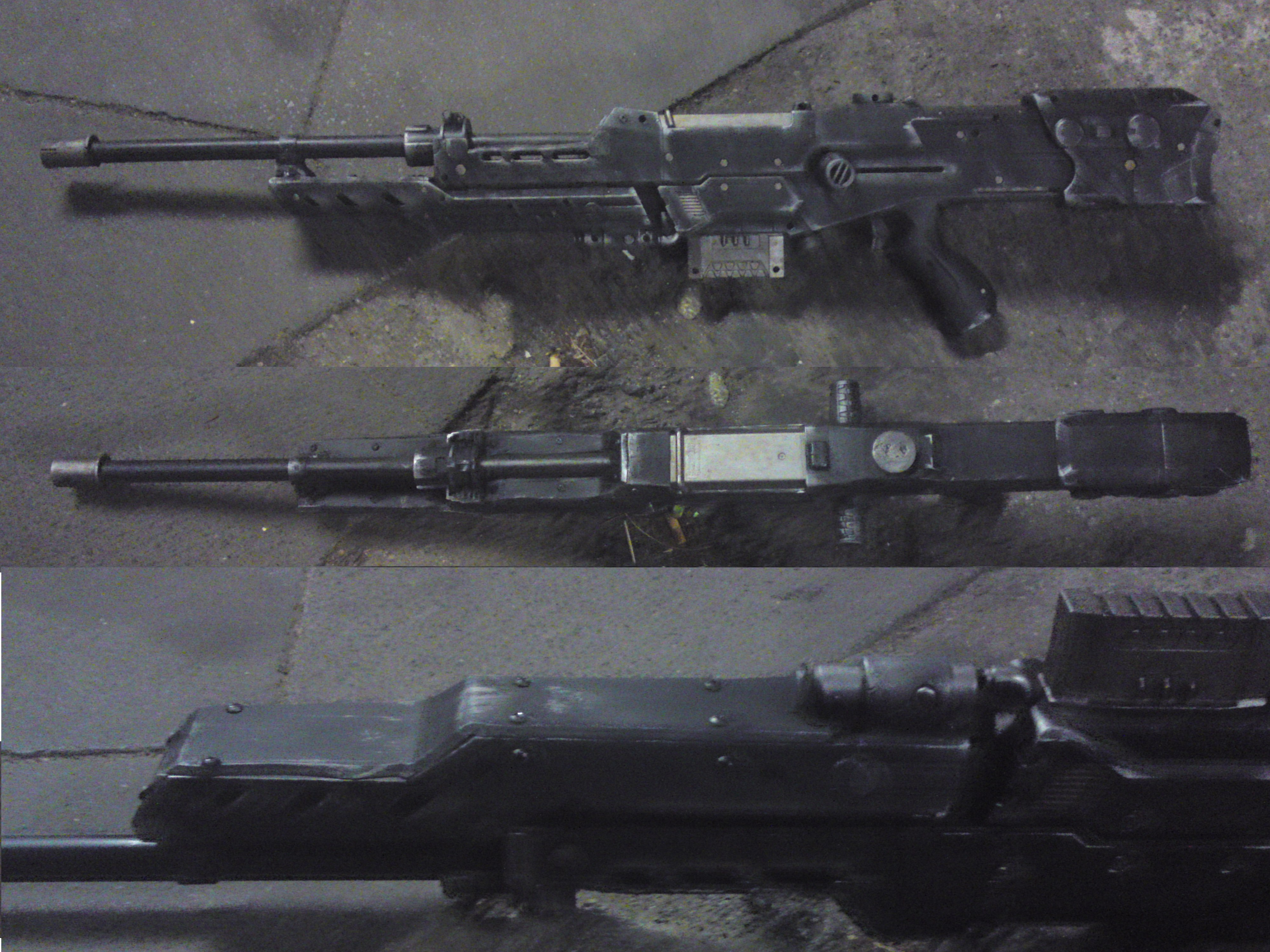 Gunwithnoname

Ehemals eine Longshot.
Hab einiges angesägt, verändert und an anderer Stelle wieder zusammen gefügt. 
Die Knifte wird von einem Bek