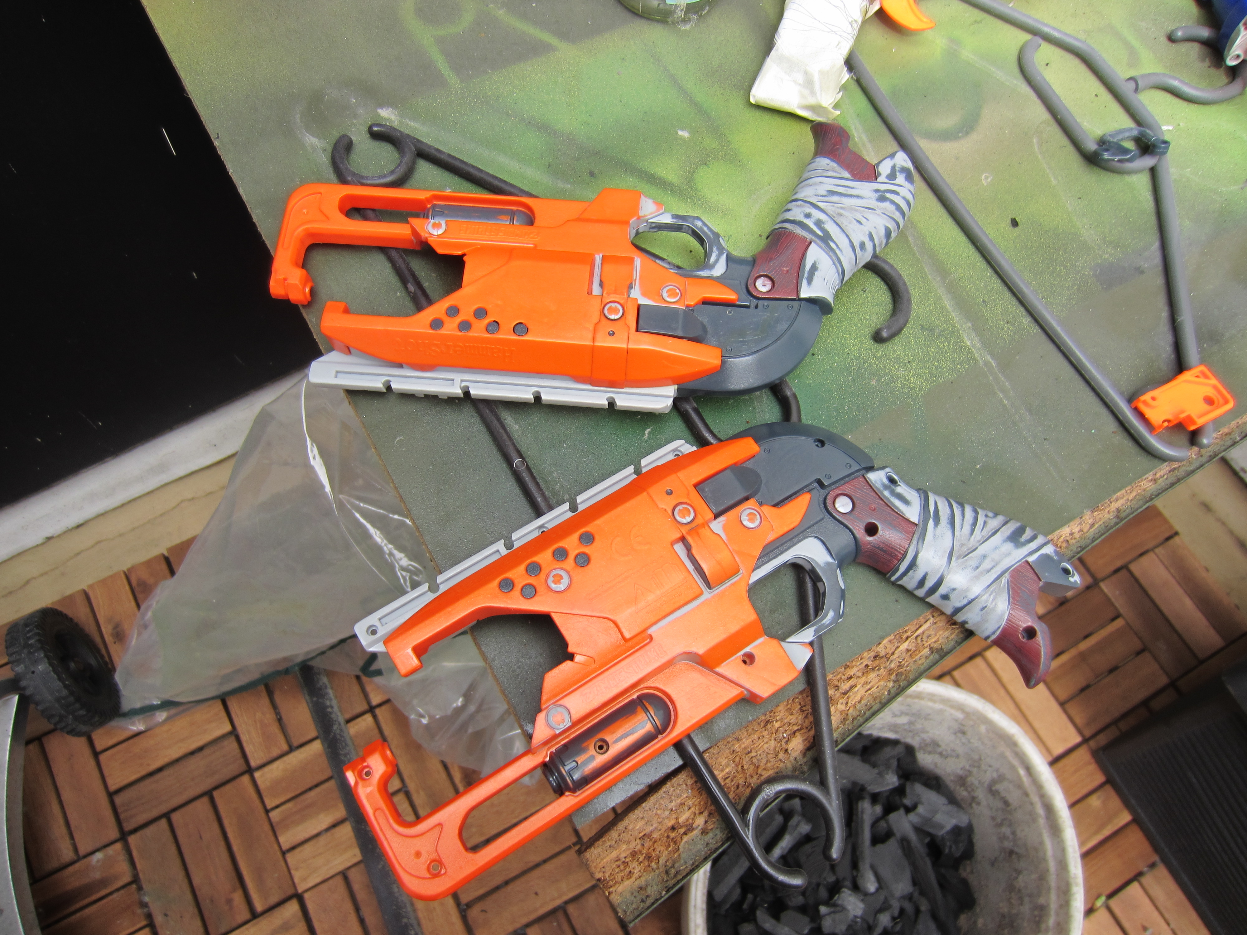 Hammershot mit durchsichtigem Haftgrund