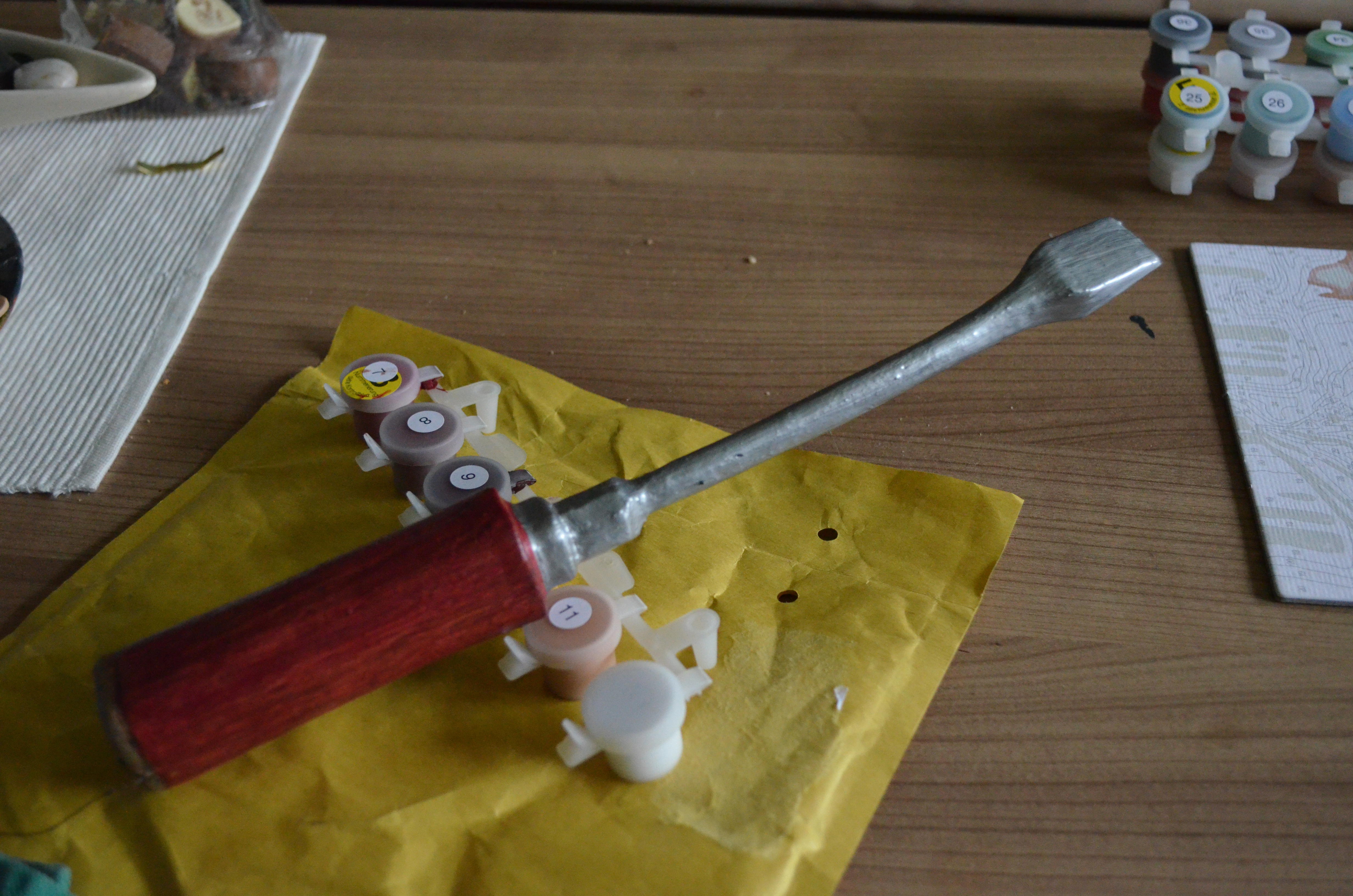 Jefes schrauber Farbe fertig.