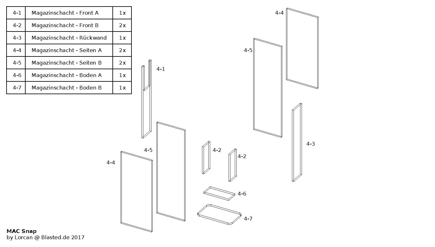 MAC Snap - Magazinschacht - Explosionszeichnung