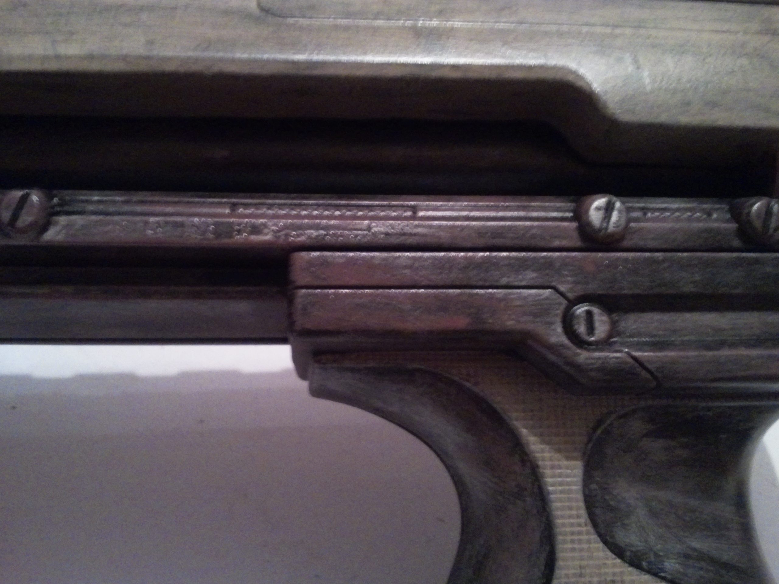 mit "Eisen" und "Rost" übergebrusht für den "Rotzlook"