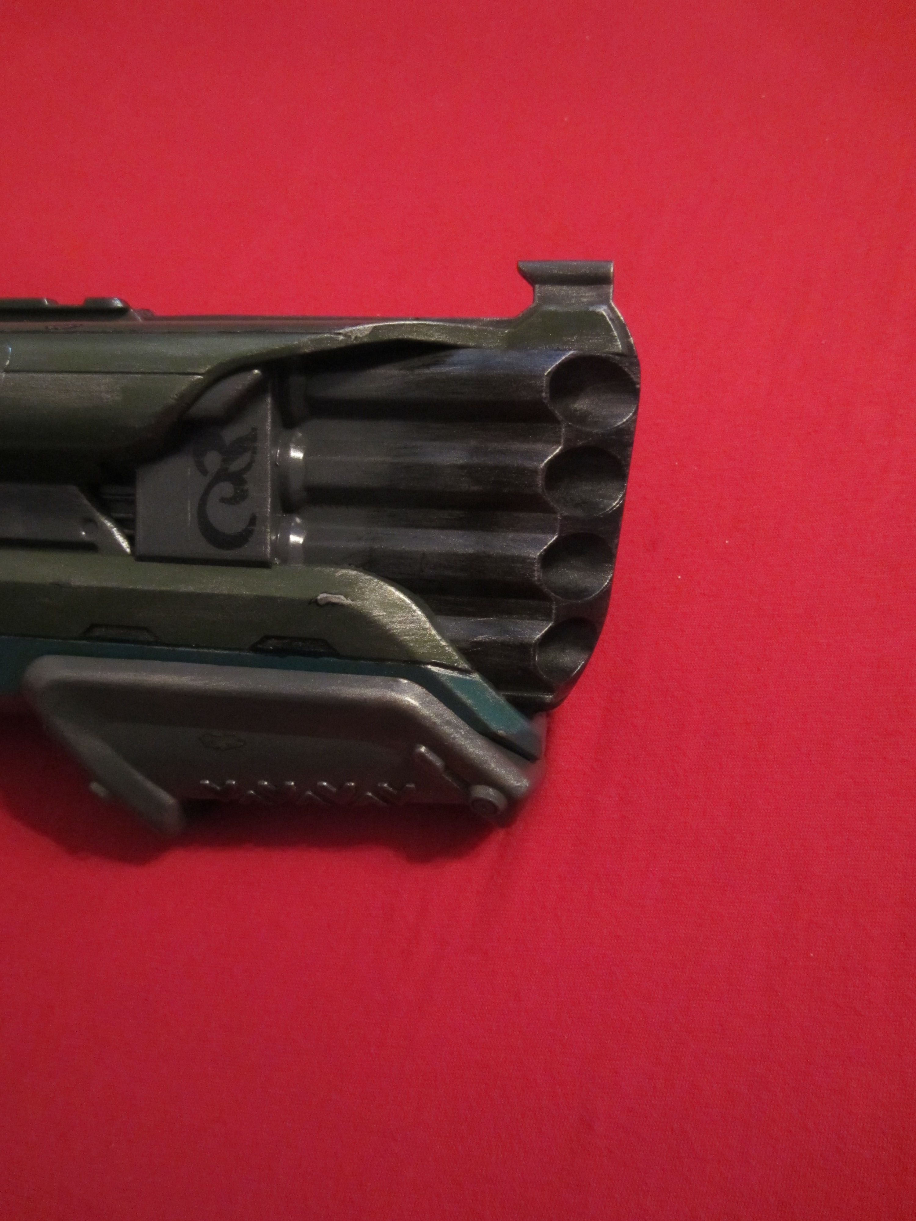 Mündung mit "Hitzeverfärbung"