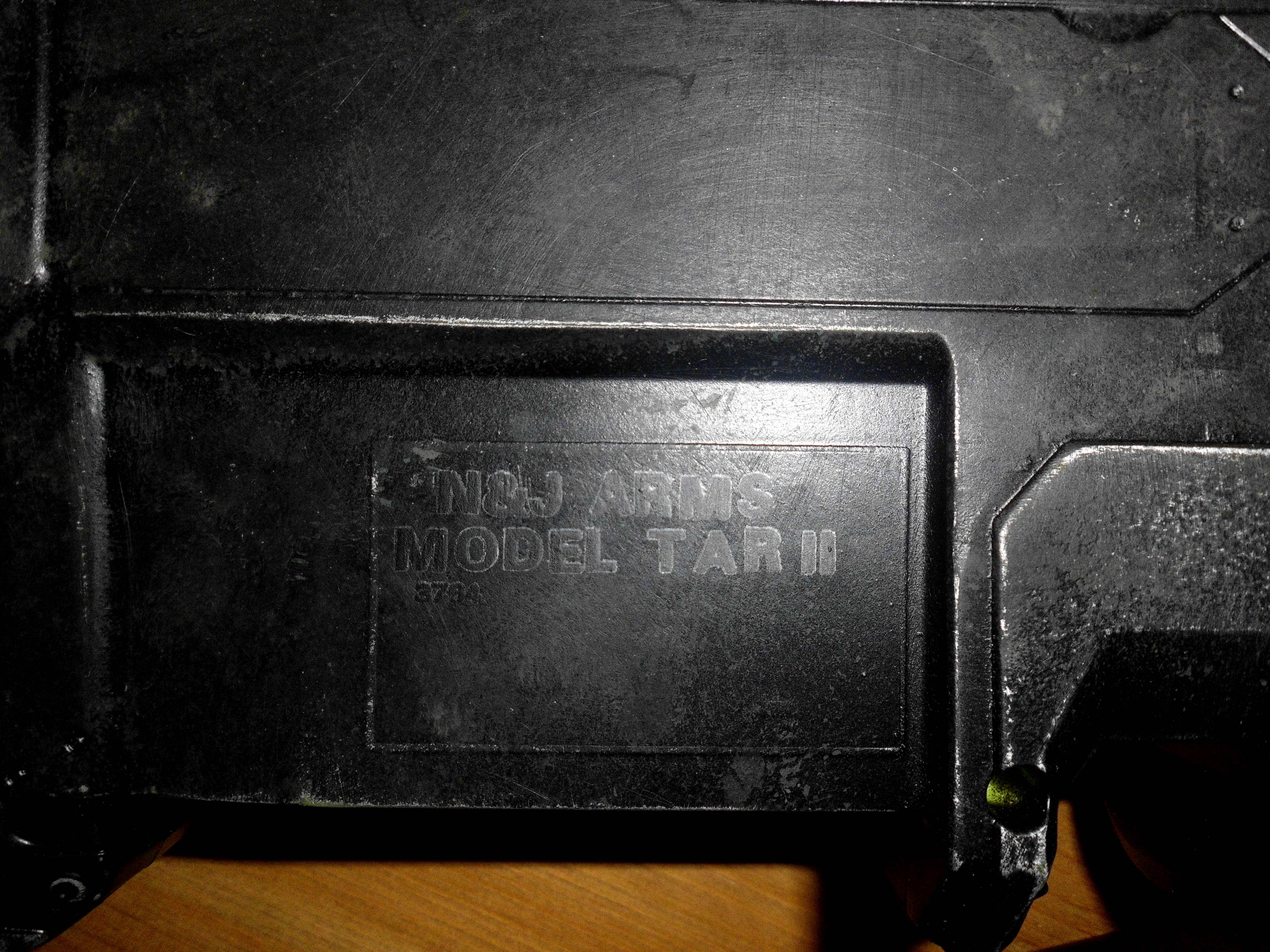 Nerf Rayven:
N&J Arms Model TAR II mit Tim Taylor Mod, verlängerter Schulterstütze und BAAC