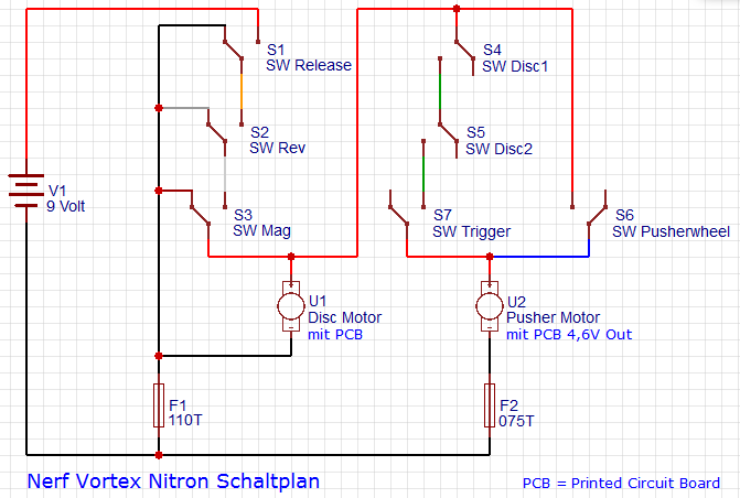 Nerf Vortex Nitron Schaltplan