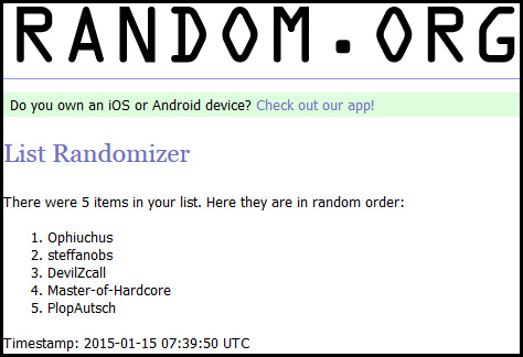 randomlist für den Wanderblaster