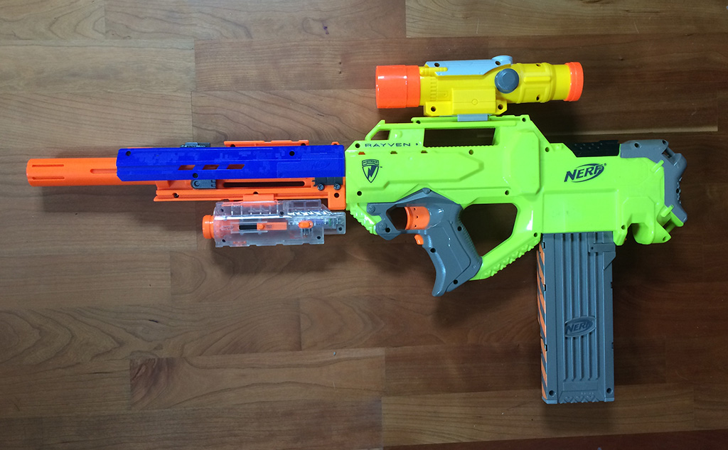 Rayven +  Longstrikelauf + Longstrike-Scope + Light Beam Unit