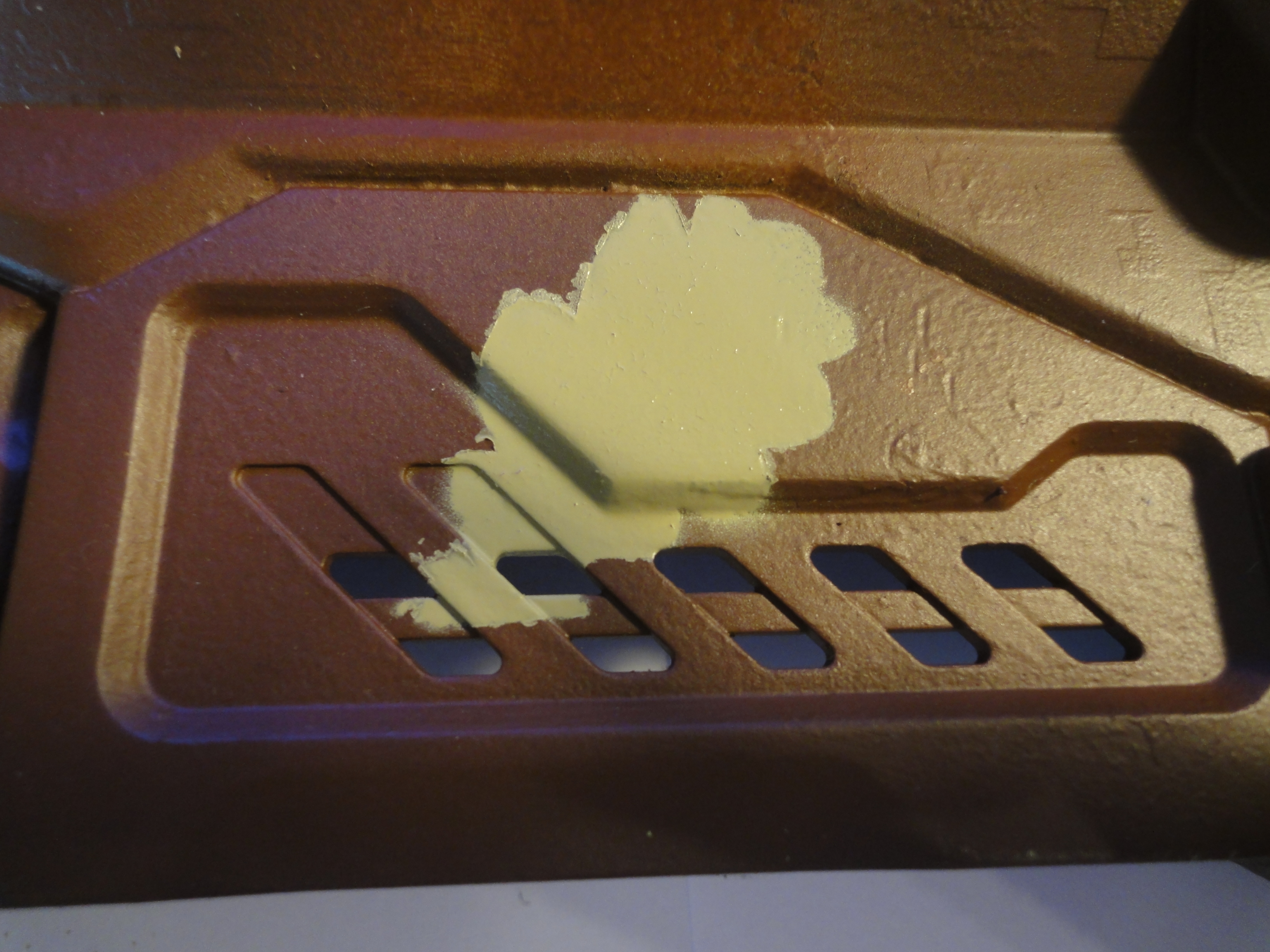 So sieht es nach dem ersten Sprühen aus