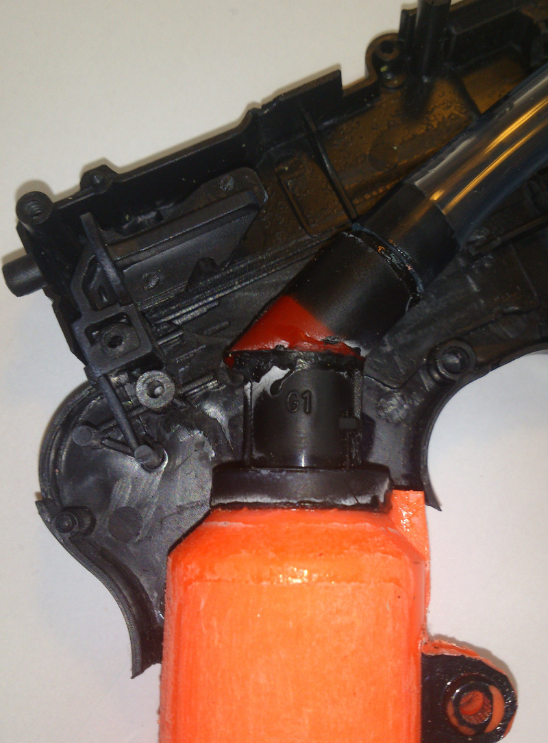 Verbindungsstelle Griff